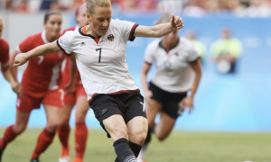Mélanie Behringer a assuré l'essentiel pour l'Allemagne. Crédit Fifa. lesfeminines.fr