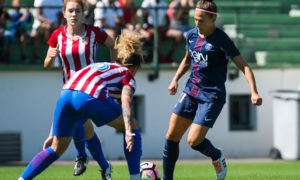 Véro Boquete face à ses compatriotes espagnoles de l'Atletico Madrid. Crédit Gianni Pablo. Lesfeminines.fr