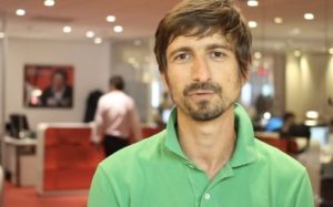 Jérôme Millagou. Attaché de presse de l'equipe de France féminine.